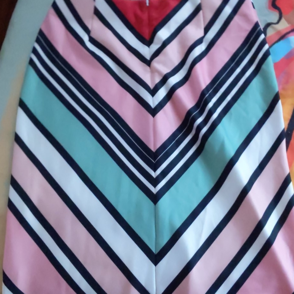 Diagonal print skirt